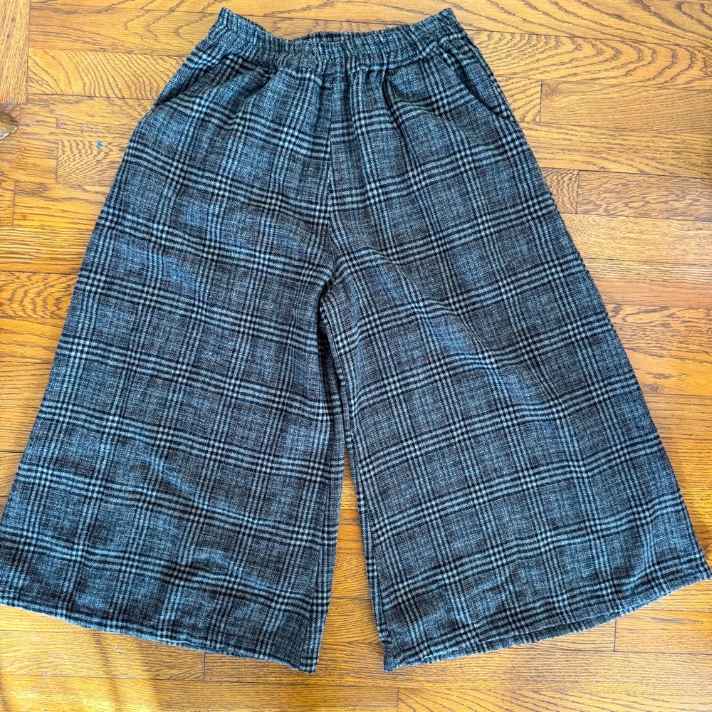 Wool blend long skort